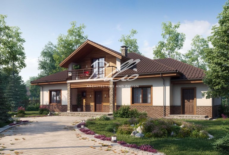 Projekt domu o powierzchni do 270 m², z poddaszem do adaptacji, 3 sypialniami na parterze i otwartą kuchnią.