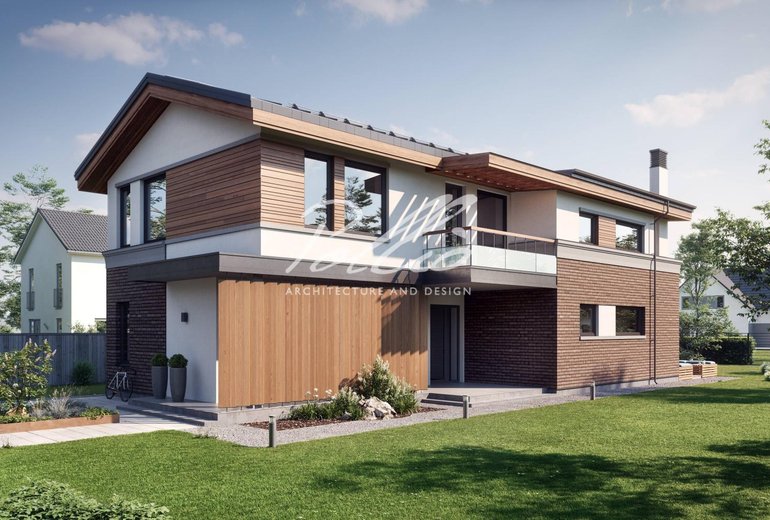 Projekt domu piętrowego o pow. do 170 m2 na wąską działkę z antresolą