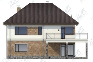 X3 - Projekt domu piętrowego z garażem jednostanowiskowym, 3 sypialniami, gabinetem i dużym tarasem. / 7