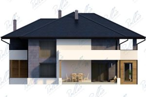 X31 - Projekt domu piętrowego z cegły z dużą kuchnią, spiżarnią i ogrodem zimowym / 5