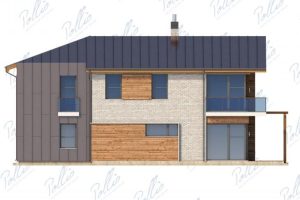 X13 - Projekt domu piętrowego do 200 m2 na wąską działkę z 4 sypialniami i gabinetem / 7