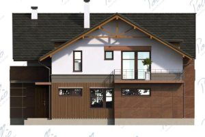 X14 - Projekt domu piętrowego z 4 sypialniami, pokojem kominkowym i 2 salonami / 7