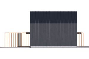 P1 - Projekt domu pasywnego piętrowego 100 m2 z betonu komórkowego z poddaszem użytkowym i 3 sypialniami / 8