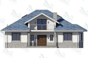 X1B - Projekt domu z poddaszem użytkowym o pow. do 170 m², z 5 pokojami, dużym salonem i wykuszem. / 3