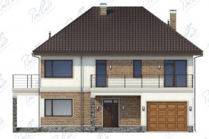 X3 - Projekt domu piętrowego z garażem jednostanowiskowym, 3 sypialniami, gabinetem i dużym tarasem. / 5