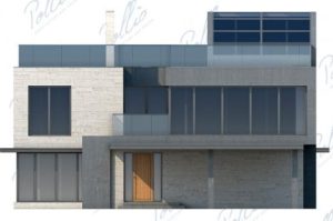 X8 - Projekt dużego domu o pow. do 350 m², z 4 sypialniami, tarasem na dachu płaskim i ogrodem zimowym. / 5