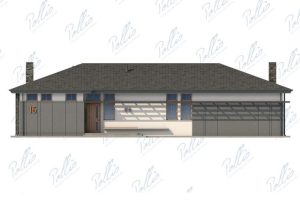 X16 - Projekt domu parterowego w kształcie litery L, do 150 m², z zamkniętą kuchnią i 3 sypialniami. / 5