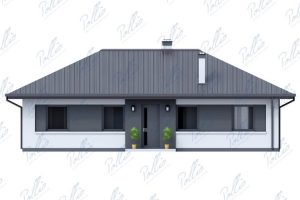 X33 - Projekt domu parterowego o pow. 100m2 z 3 sypialniami i dachem czterospadowym / 3