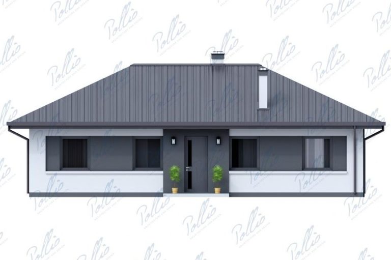X33 - Projekt domu parterowego o pow. 100m2 z 3 sypialniami i dachem czterospadowym / 3