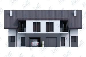 Xb4 - Projekt bliźniaka z garażem jednostanowiskowym i 4 sypialniami w każdym segmencie / 11