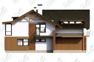 X14 - Projekt domu piętrowego z 4 sypialniami, pokojem kominkowym i 2 salonami / 5