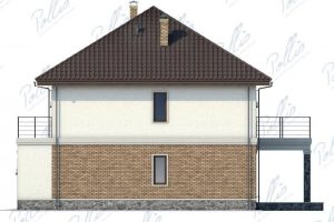 X3 - Projekt domu piętrowego z garażem jednostanowiskowym, 3 sypialniami, gabinetem i dużym tarasem. / 8