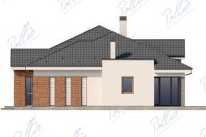 X20 - Projekt domu parterowego z dużym salonem, 2 sypialniami, gabinetem i garażem dwustanowiskowym. / 8