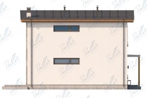 X19A - Projekt domu piętrowego z dachem jednospadowym, tarasem i pustka nad salonem / 6