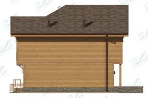 X24 - Projekt domu piętrowego 150 m2 z betonu komórkowego z 5 sypialniami i dużym tarasem / 16