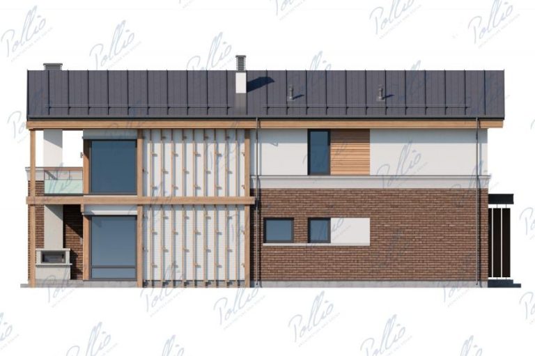 X25 - Projekt domu piętrowego o pow. do 170 m2 na wąską działkę z antresolą / 9