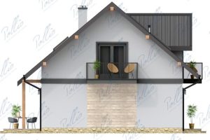 X34 - Projekt domu z poddaszem użytkowym, garażem jednostanowiskowym i 4 sypialniami / 6