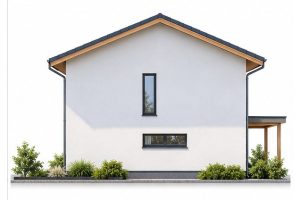 Xb6 - Projekt bliźniaka szkieletowego piętrowego dwurodzinnego z wiatą garażową i 3 sypialniami. / 7