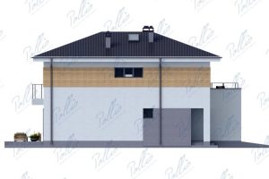 X38 - Projekt domu piętrowego z dachem czterospadowym, garażem, 3 sypialniami i tarasem / 6