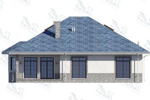 X1B - Projekt domu z poddaszem użytkowym o pow. do 170 m², z 5 pokojami, dużym salonem i wykuszem. / 4