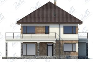 X3 - Projekt domu piętrowego z garażem jednostanowiskowym, 3 sypialniami, gabinetem i dużym tarasem. / 6