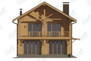 X24 - Projekt domu piętrowego 150 m2 z betonu komórkowego z 5 sypialniami i dużym tarasem / 14