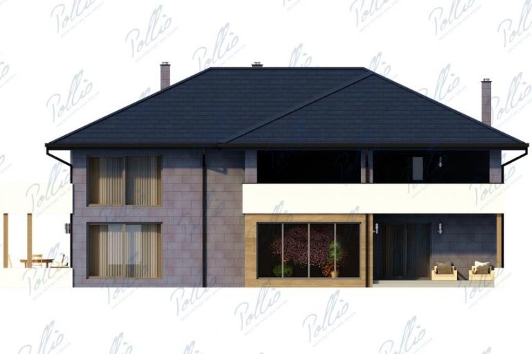 X31 - Projekt domu piętrowego z cegły z dużą kuchnią, spiżarnią i ogrodem zimowym / 4