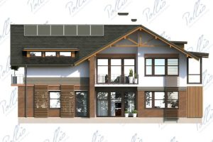X14 - Projekt domu piętrowego z 4 sypialniami, pokojem kominkowym i 2 salonami / 6