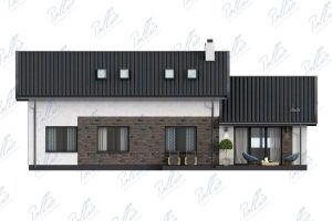 X41 - Projekt domu parterowego z poddaszem do adaptacji i wysokim sufitem nad salonem. / 4
