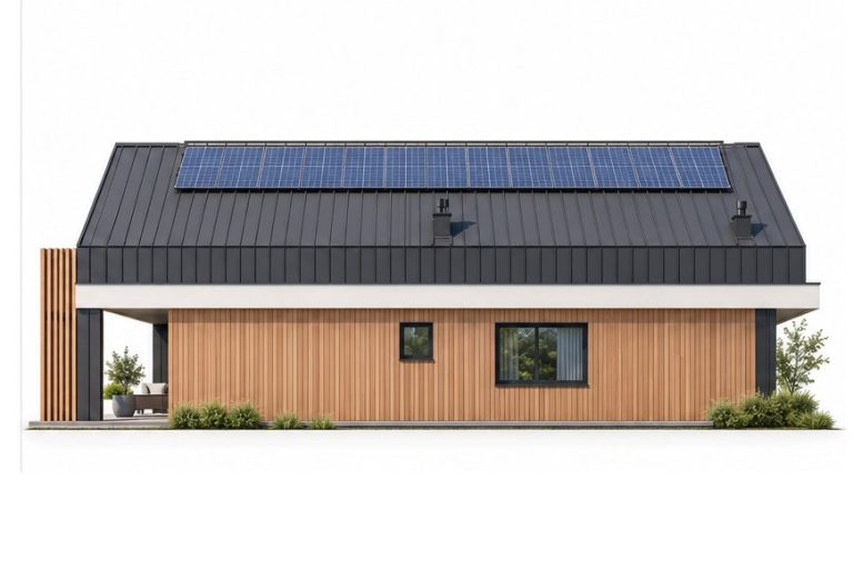X40 - Projekt piętrowego domu w stylu stodoły z betonu komórkowego, z antresolą i 4 sypialniami, o powierzchni do 200 m². / 4