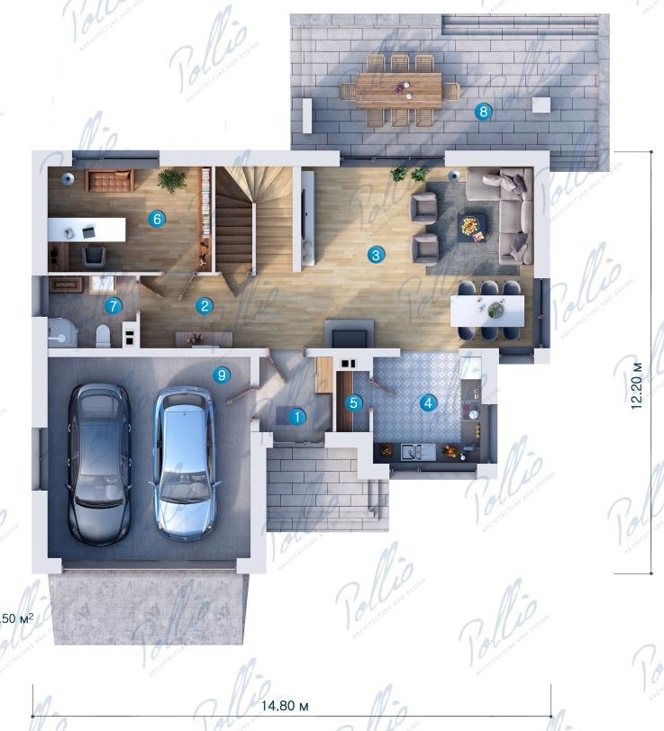 PARTER projektu domu X21