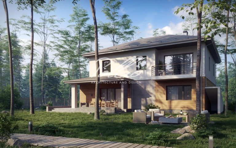 X21 - Projekt domu piętrowego o pow. do 300 m², z 3 sypialniami, garażem dwustanowiskowym i piwnicą. / 2