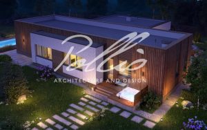 X9 - Projekt domu parterowego o powierzchni do 220 m², z płaskim dachem, sauną i 3 sypialniami. / 4