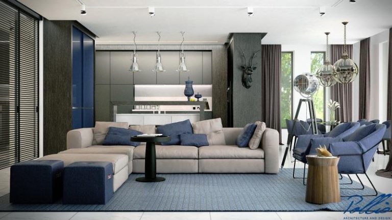 X12 - Projekt domu parterowego o powierzchni 260 m², z garażem, 3 sypialniami i dużym salonem. / 9