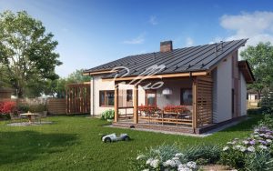 X15 - Projekt domu o powierzchni 120 m² z poddaszem użytkowym, gabinetem i 3 sypialniami. / 4