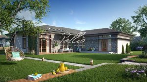 X16 - Projekt domu parterowego w kształcie litery L, do 150 m², z zamkniętą kuchnią i 3 sypialniami. / 3