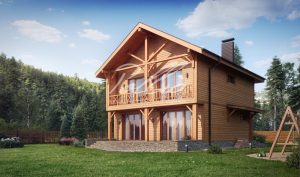 X24 - Projekt domu piętrowego 150 m2 z betonu komórkowego z 5 sypialniami i dużym tarasem / 2