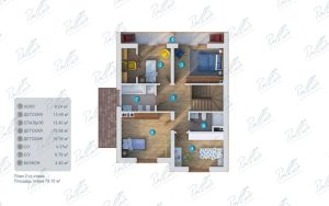 X24 - Projekt domu piętrowego 150 m2 z betonu komórkowego z 5 sypialniami i dużym tarasem / 12