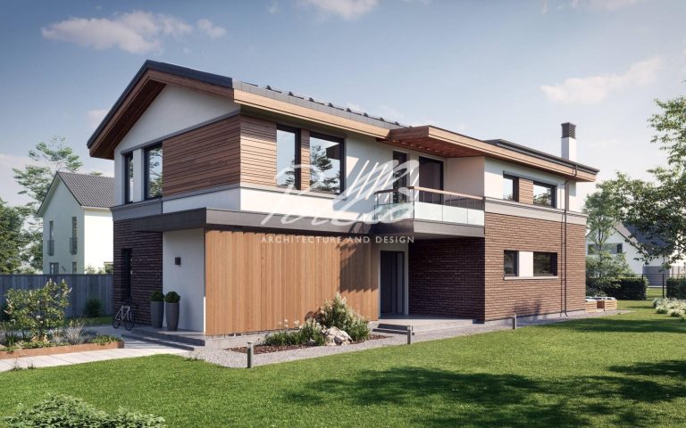 X25 - Projekt domu piętrowego o pow. do 170 m2 na wąską działkę z antresolą / 1