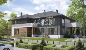 X31 - Projekt domu piętrowego z cegły z dużą kuchnią, spiżarnią i ogrodem zimowym / 1